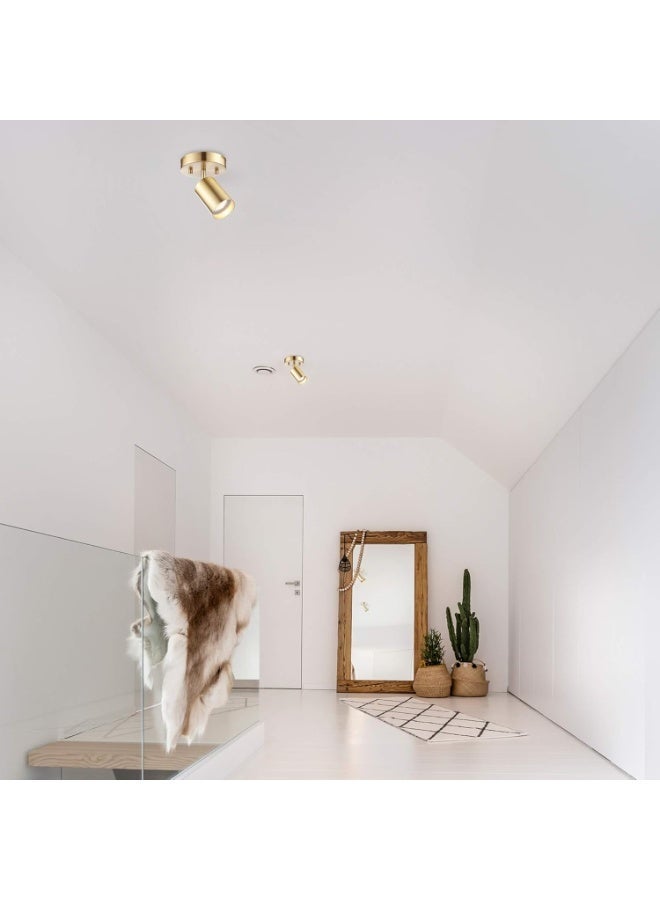 المفتاحة مصباح سقف كهربائي من نوع AL Miftah Electric Pratt، بإضاءة واحدة، تشطيب نحاسي غير لامع وذهبي، قابل للتعديل، مصباح سقف عصري صناعي للمطبخ، الردهة، غرفة المعيشة - Image 4